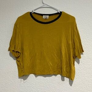 Women's Yellow Soft Crop Top